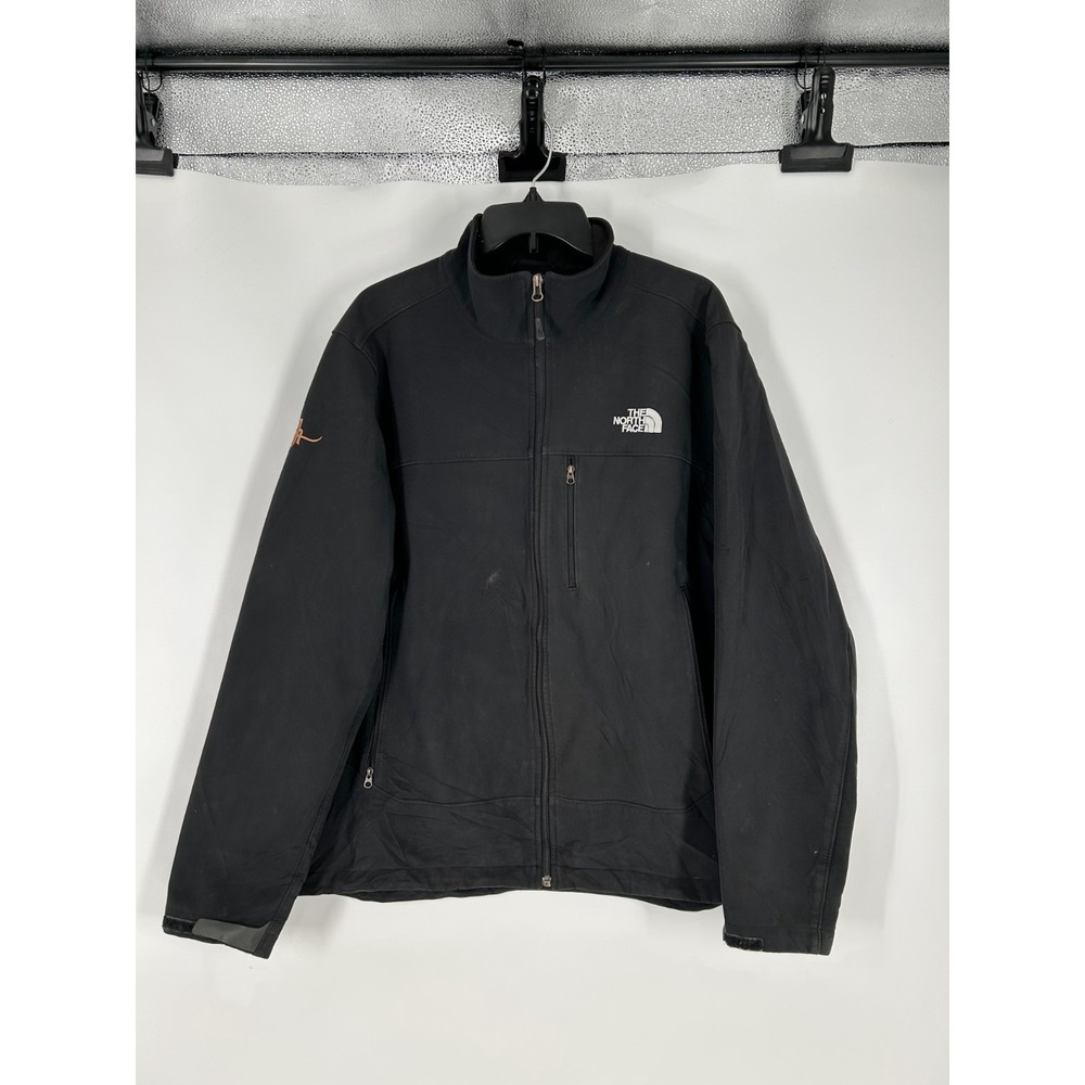 The North Face WindWall Softshell Jacket Men's Large Black Windproof Full Zip Up